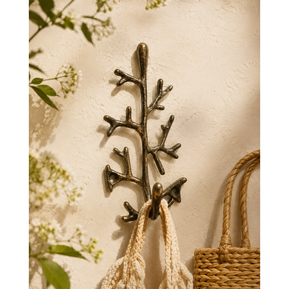 Anthropologie Coral Branch Wall Hook – Cast Iron Coastal Decor NWT Discontinued
